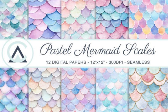 Download Seamless Pastel Mermaid Scales Pattern - Mermaid scale Collection