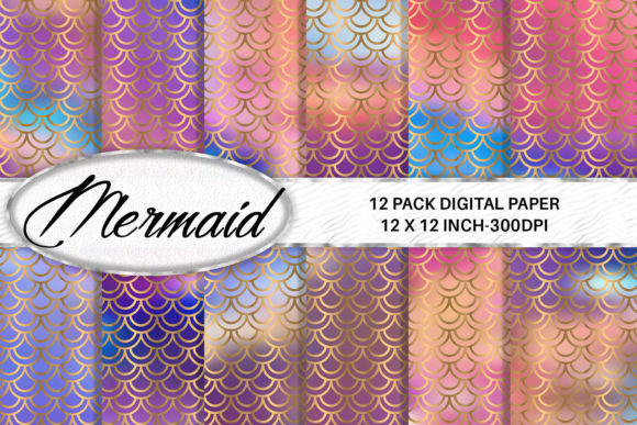 Download Mermaid Scales Digital Paper - Mermaid scale Collection