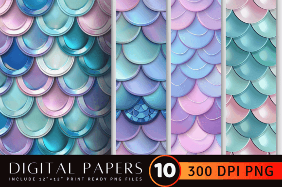 Download 3D Mermaid Scales Pattern - Mermaid scale Collection