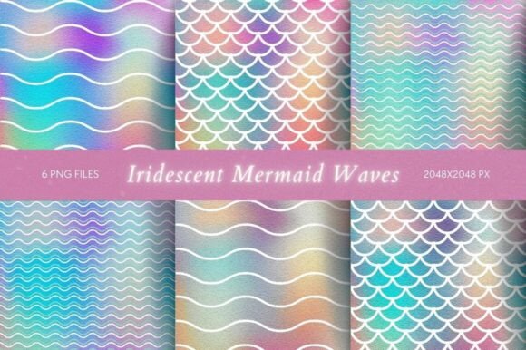 Download Iridescent Mermaid Waves - Premium Bundle