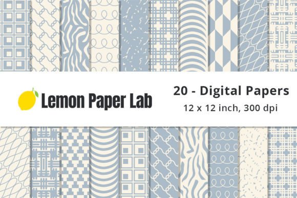 Download Blue and Beige 12x12 Geometric Paper - Geometric paper Collection