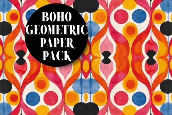 Download Abstract Boho Geometric Paper Pack - Geometric paper Collection