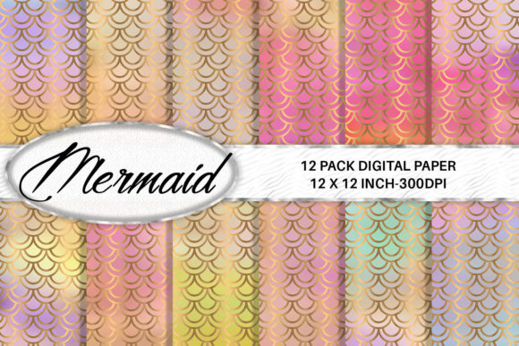 Download Mermaid Scales Digital Paper Background - Mermaid scale Collection