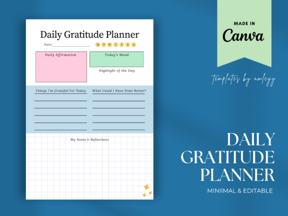 Download Daily Gratitude Planner Template | Canva - Premium Resources