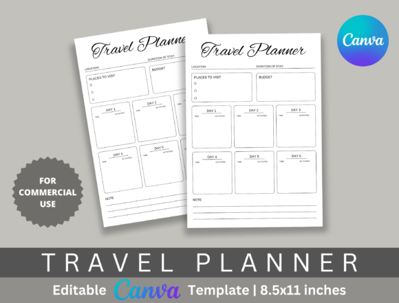 Download Travel Planner Canva Editable - Premium Resources