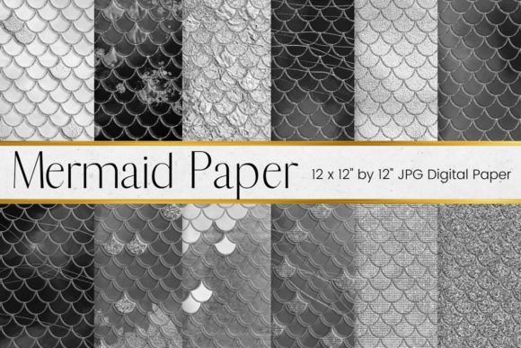 Download Silver Mermaid Scales Paper Pattern - Mermaid scale Collection
