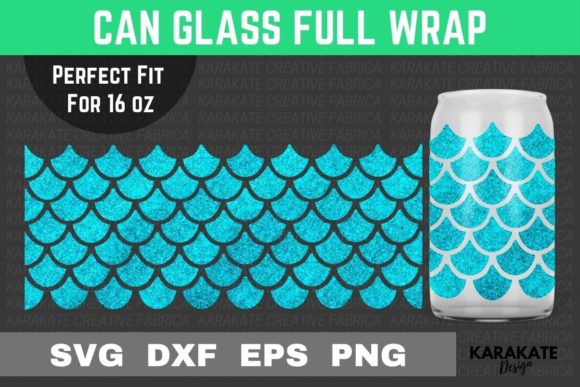 Download Mermaid Scale, 16 Oz Can Glass Wrap SVG - Mermaid scale Collection