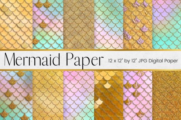 Download Rainbow Mermaid Scales Paper Pattern - Mermaid scale Collection
