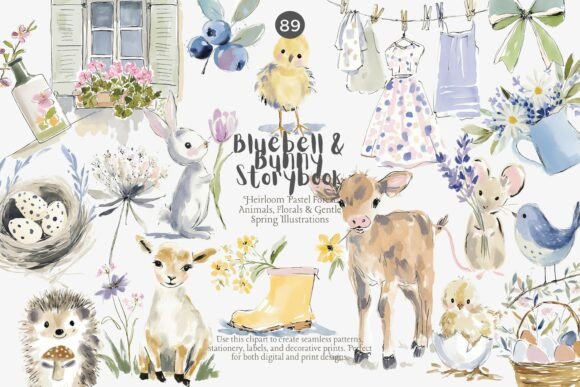 Download Spring Woodland Nursery Clipart Bundle - Nursery clipart Collection