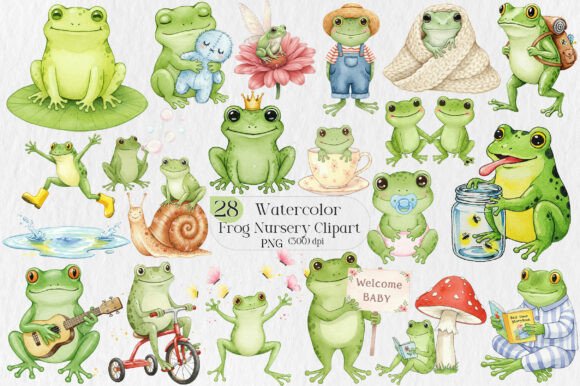 Download Frog Nursery Clipart Sublimation - Nursery clipart Collection