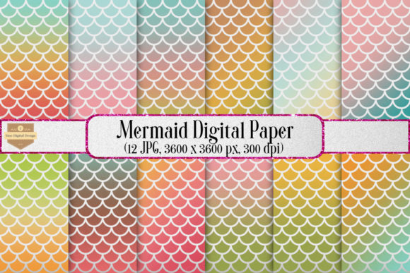 Download Mermaid Scales Background, Digital Paper - Mermaid scale Collection