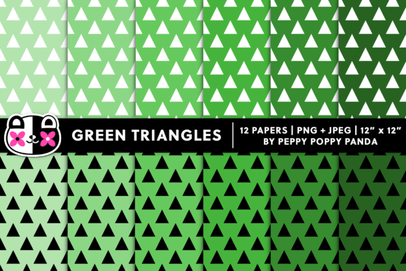 Download Seamless Green Triangles Geometric Paper - Premium Resources